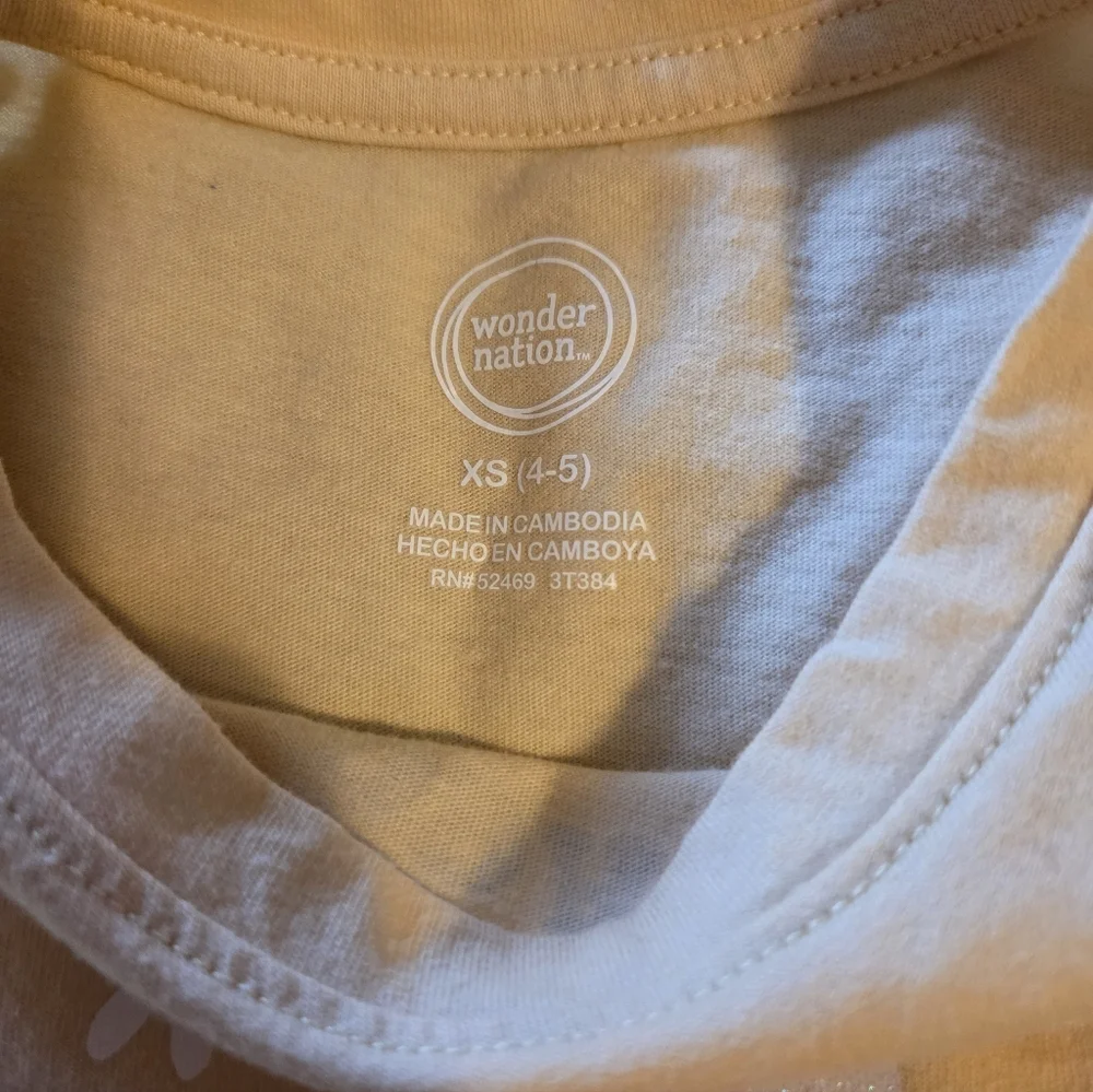🎉5/$10 wonder nation Yellow Graphic 'Eggsellent' Short Sleeve Tee - Picture 3 of 4